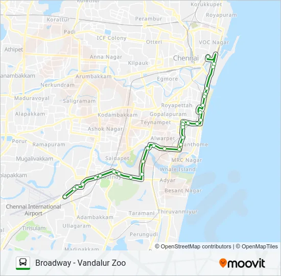 21G Bus Line Map