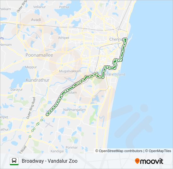 21G bus Line Map