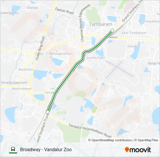 21G Bus Line Map
