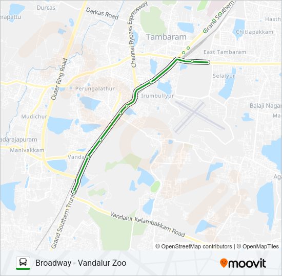 21G Bus Line Map