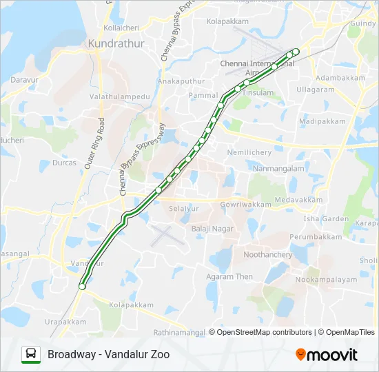 21G Bus Line Map