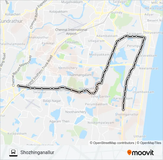 119CT Bus Line Map