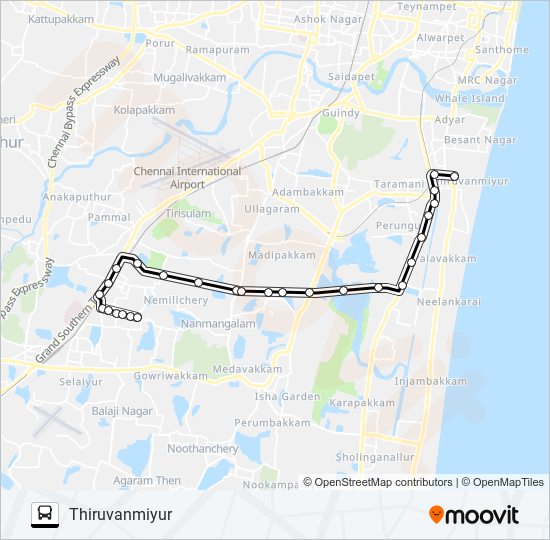 91A bus Line Map