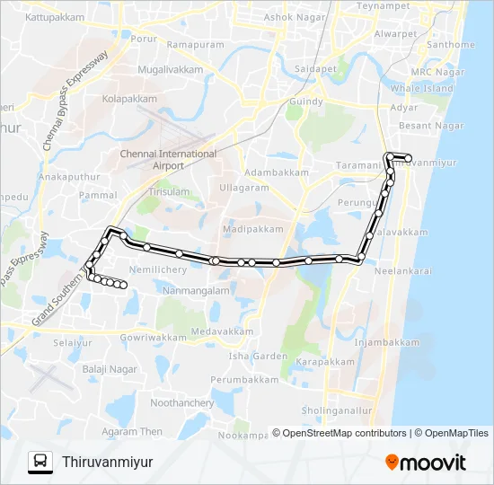 91A Bus Line Map