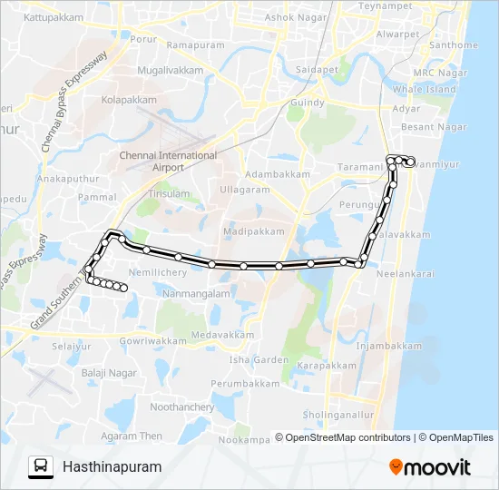 91A Bus Line Map