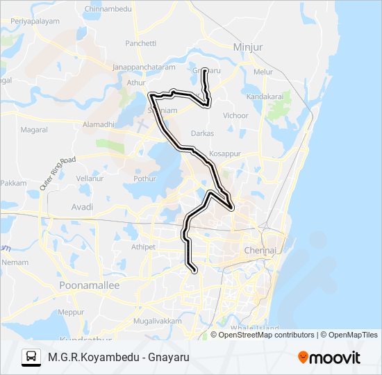 114G bus Line Map