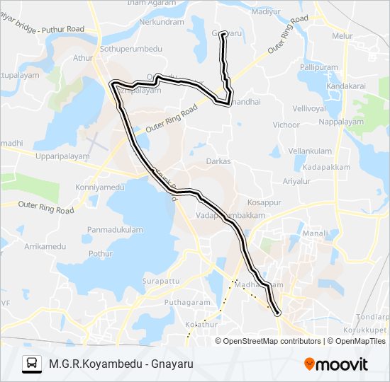 114G bus Line Map