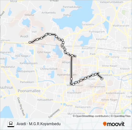 73 Bus Line Map