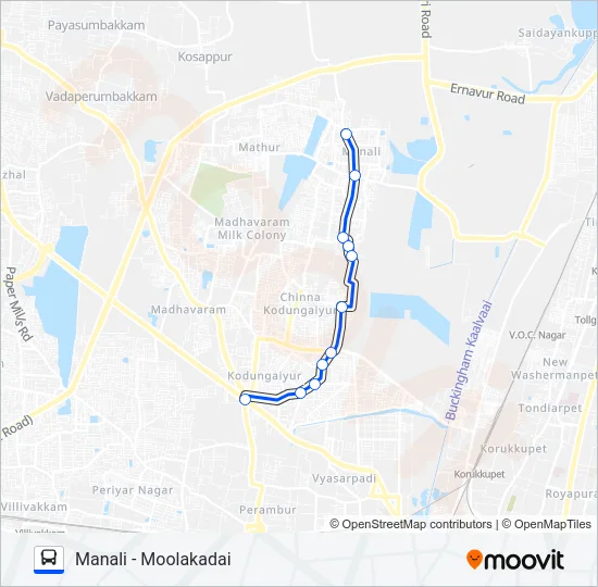 S63 Bus Line Map