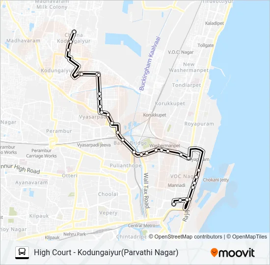33L Bus Line Map