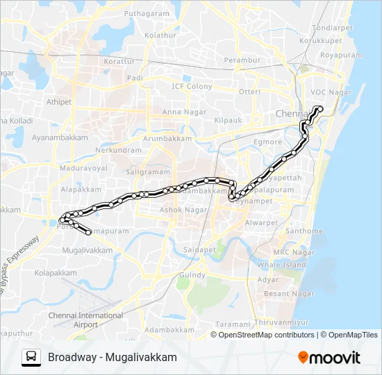 26M Bus Line Map