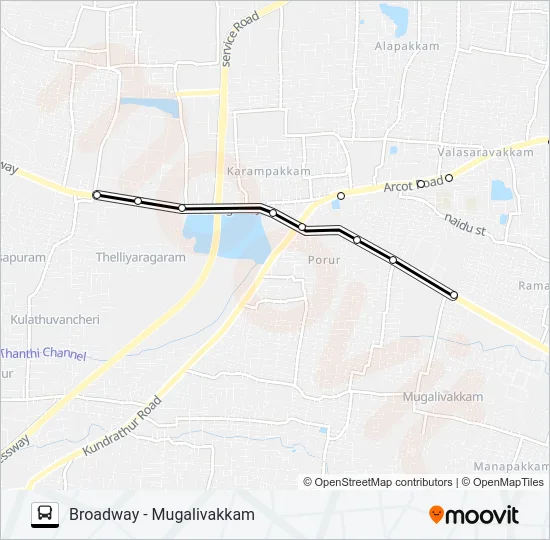 26M Bus Line Map