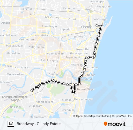 21GCT bus Line Map