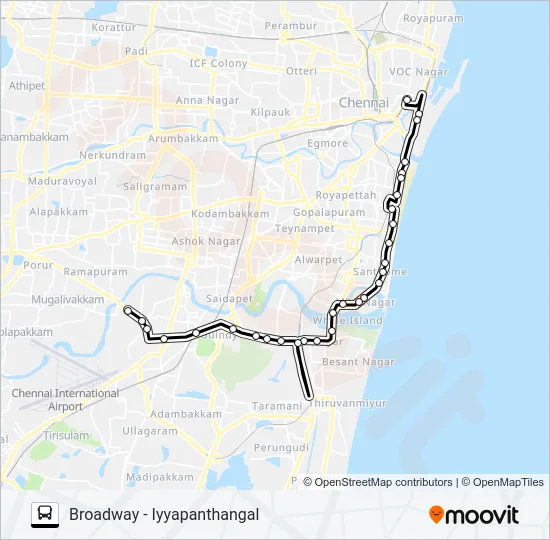 21EET Bus Line Map