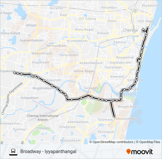 21EET Bus Line Map