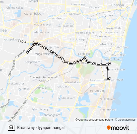 21EET Bus Line Map