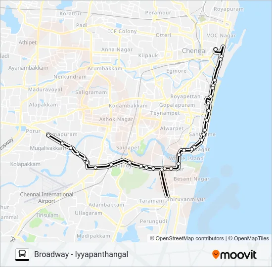 21EET Bus Line Map