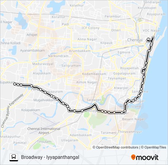 21EET Bus Line Map