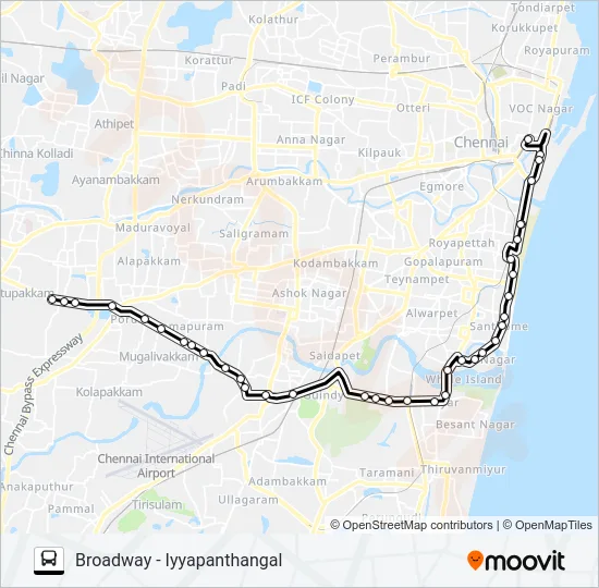 21EET Bus Line Map