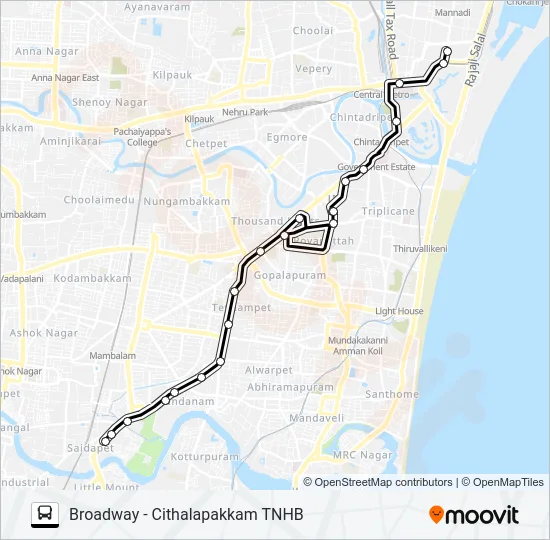 D51ET Bus Line Map