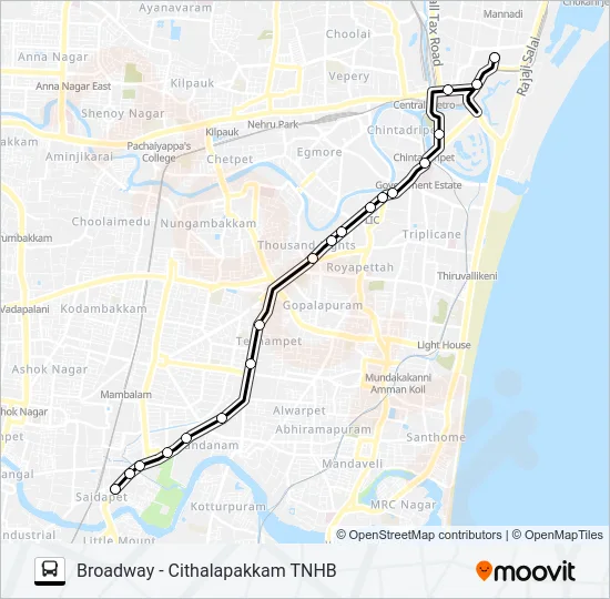 D51ET Bus Line Map