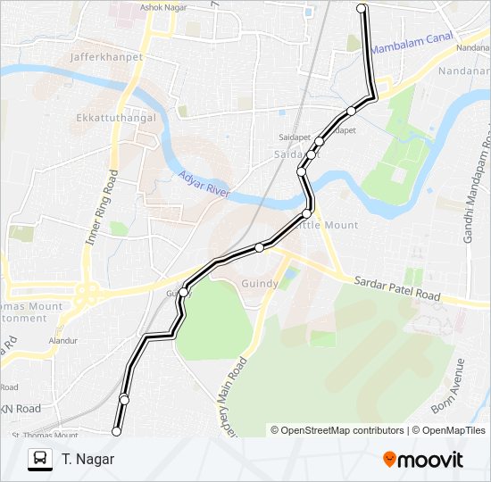 9M bus Line Map