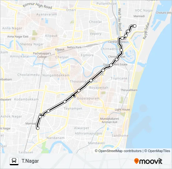 19A Bus Line Map