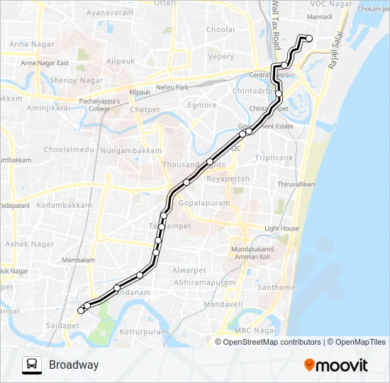 19A Bus Line Map