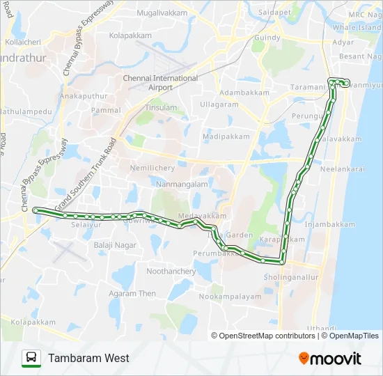 95 Bus Line Map