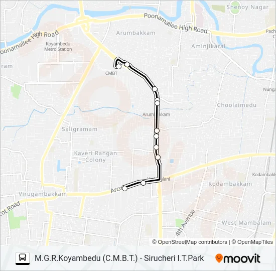 76V Bus Line Map