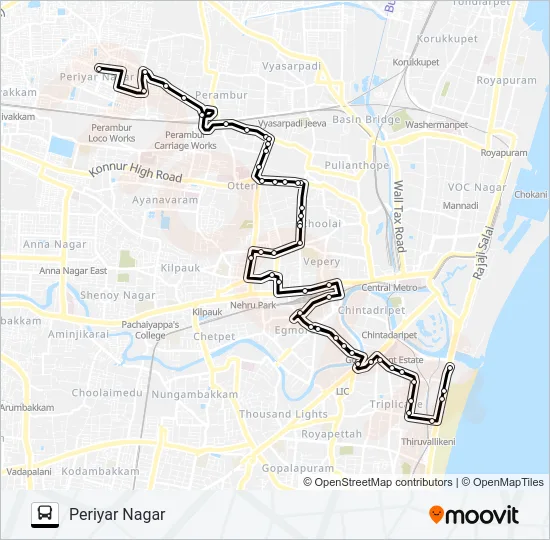 29AET Bus Line Map
