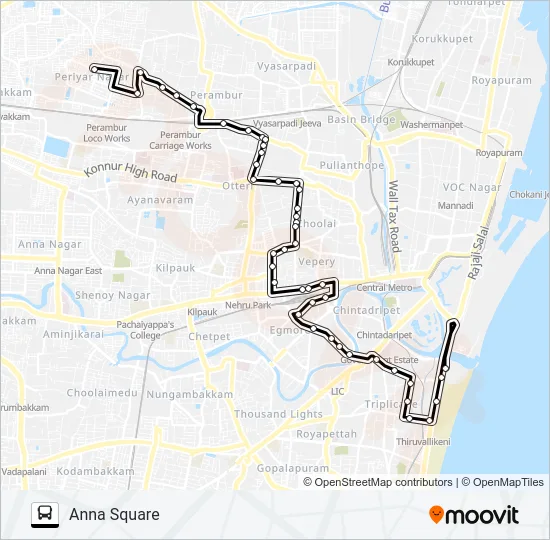 29AET Bus Line Map