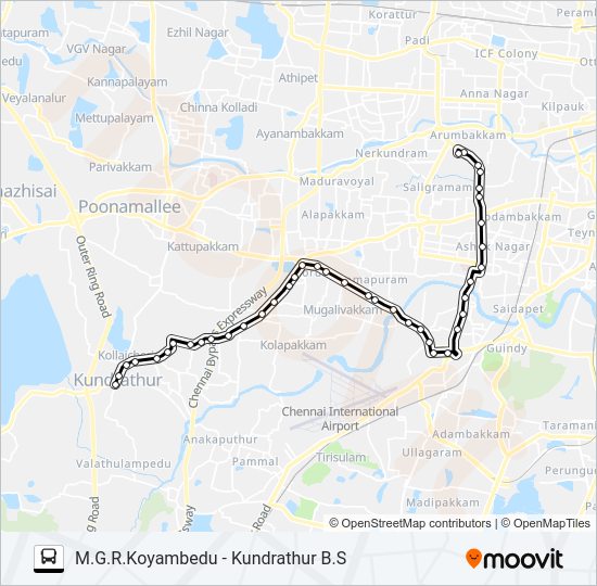 85 Bus Line Map