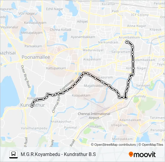 85 Bus Line Map