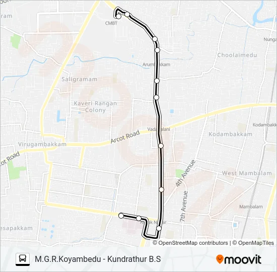 85 Bus Line Map