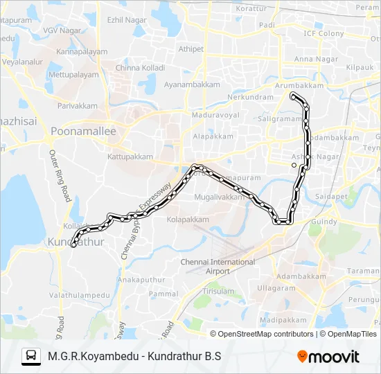 85 Bus Line Map