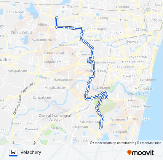 D70 Bus Line Map