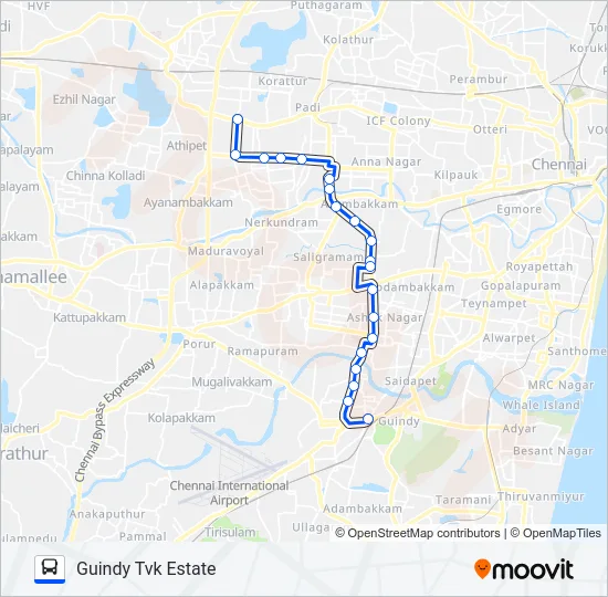 D70 Bus Line Map