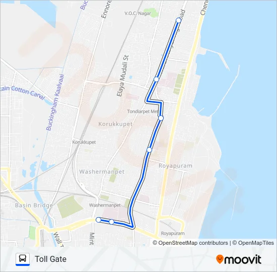 S58 Bus Line Map