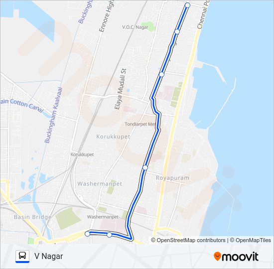 S58 Bus Line Map