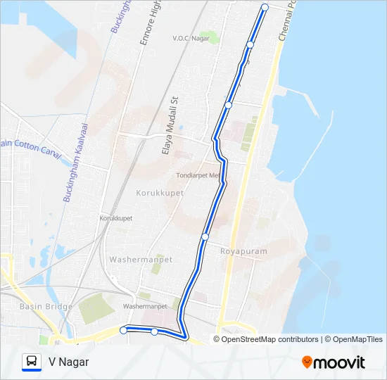 S58 Bus Line Map