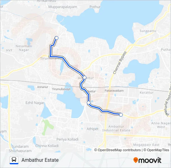 S58 Bus Line Map