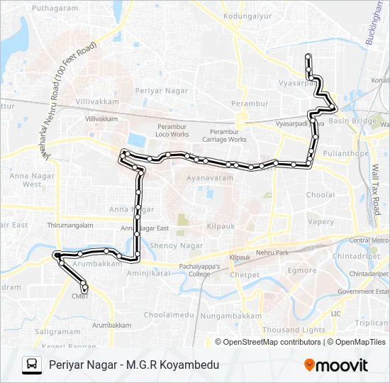 46ET Bus Line Map