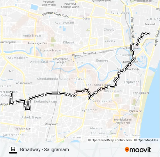 26J Bus Line Map
