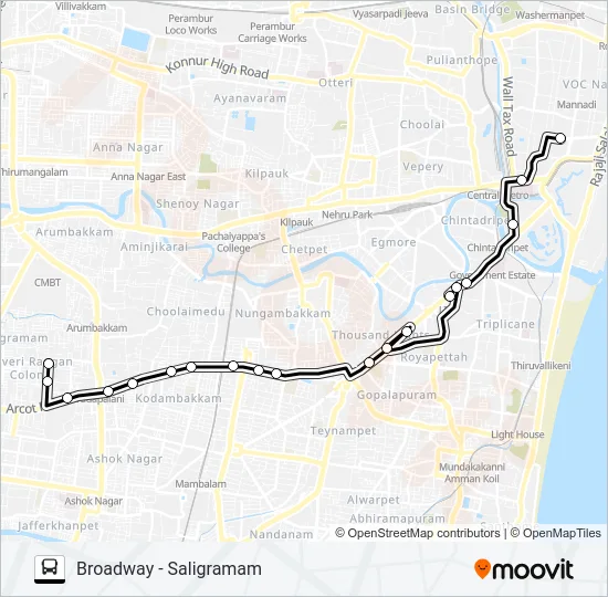 26J Bus Line Map