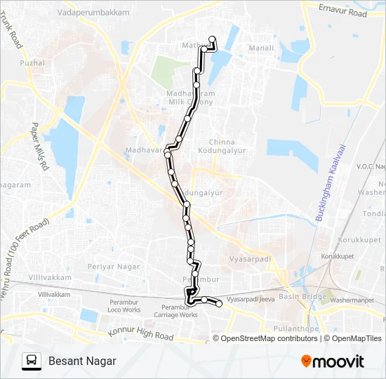 29CET Bus Line Map