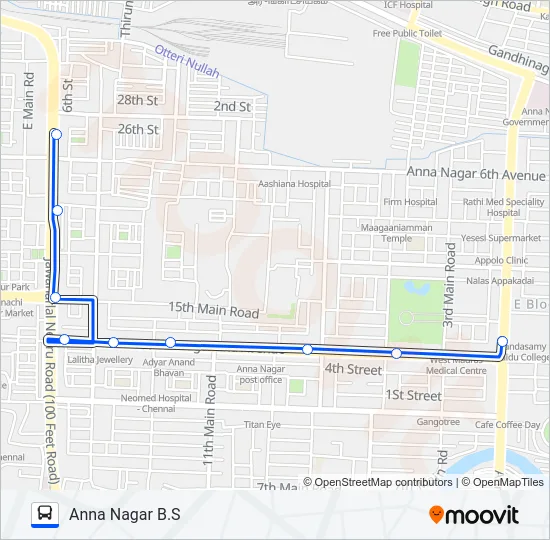 S75 Bus Line Map