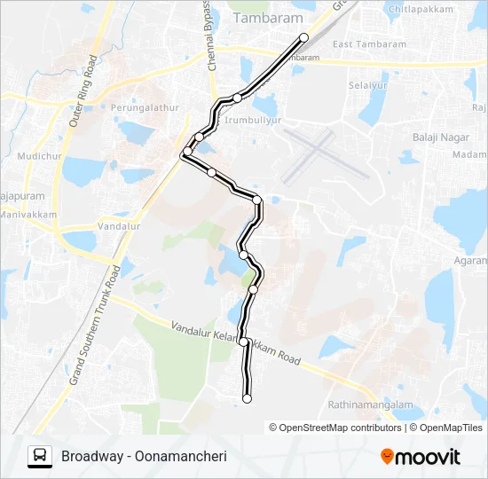 18X Bus Line Map