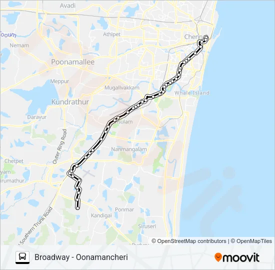 18X Bus Line Map