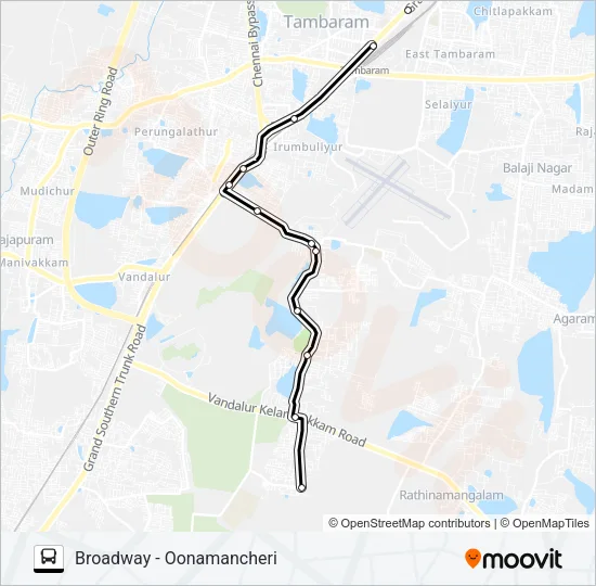 18X Bus Line Map